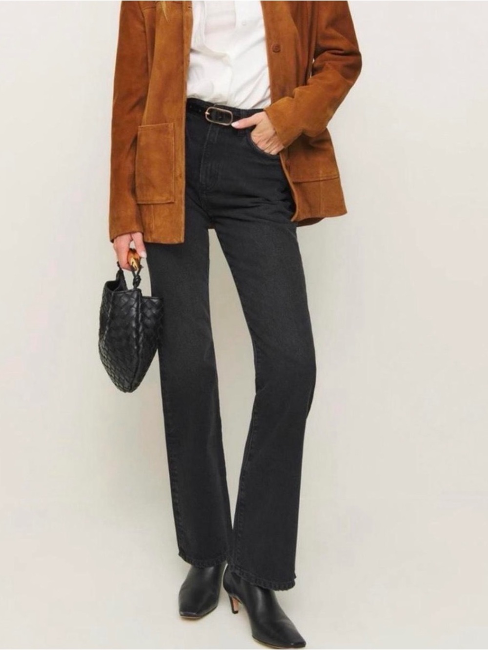 Reformation Black Flare Jeans